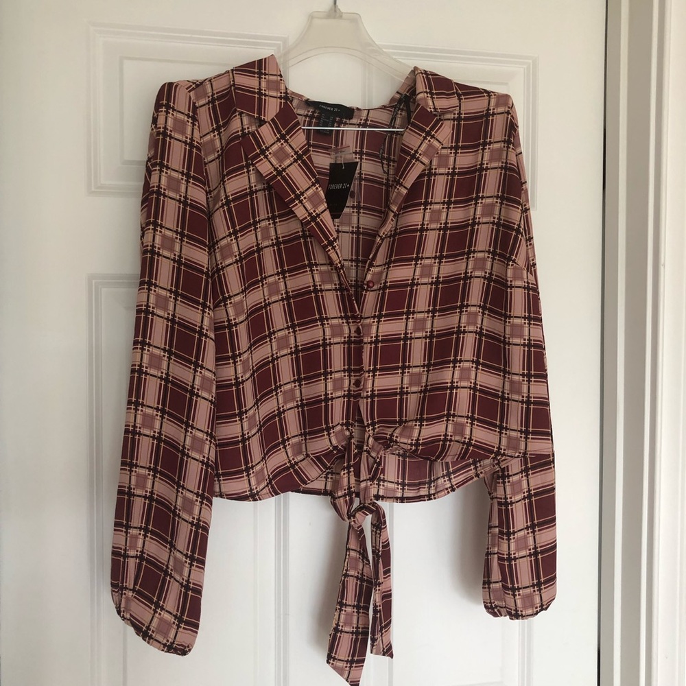 Forever21+ | plaid blouse